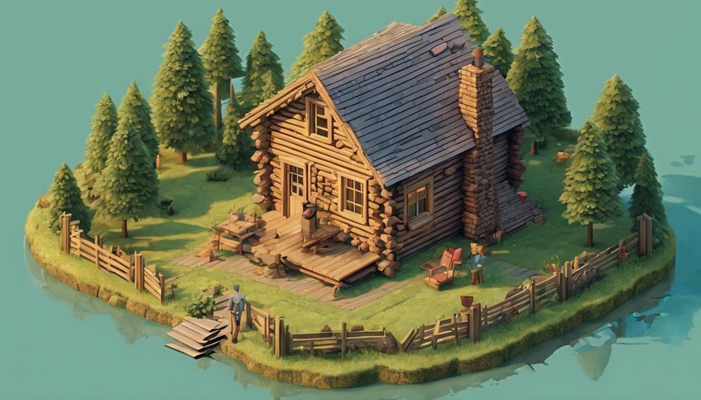 building a log cabin